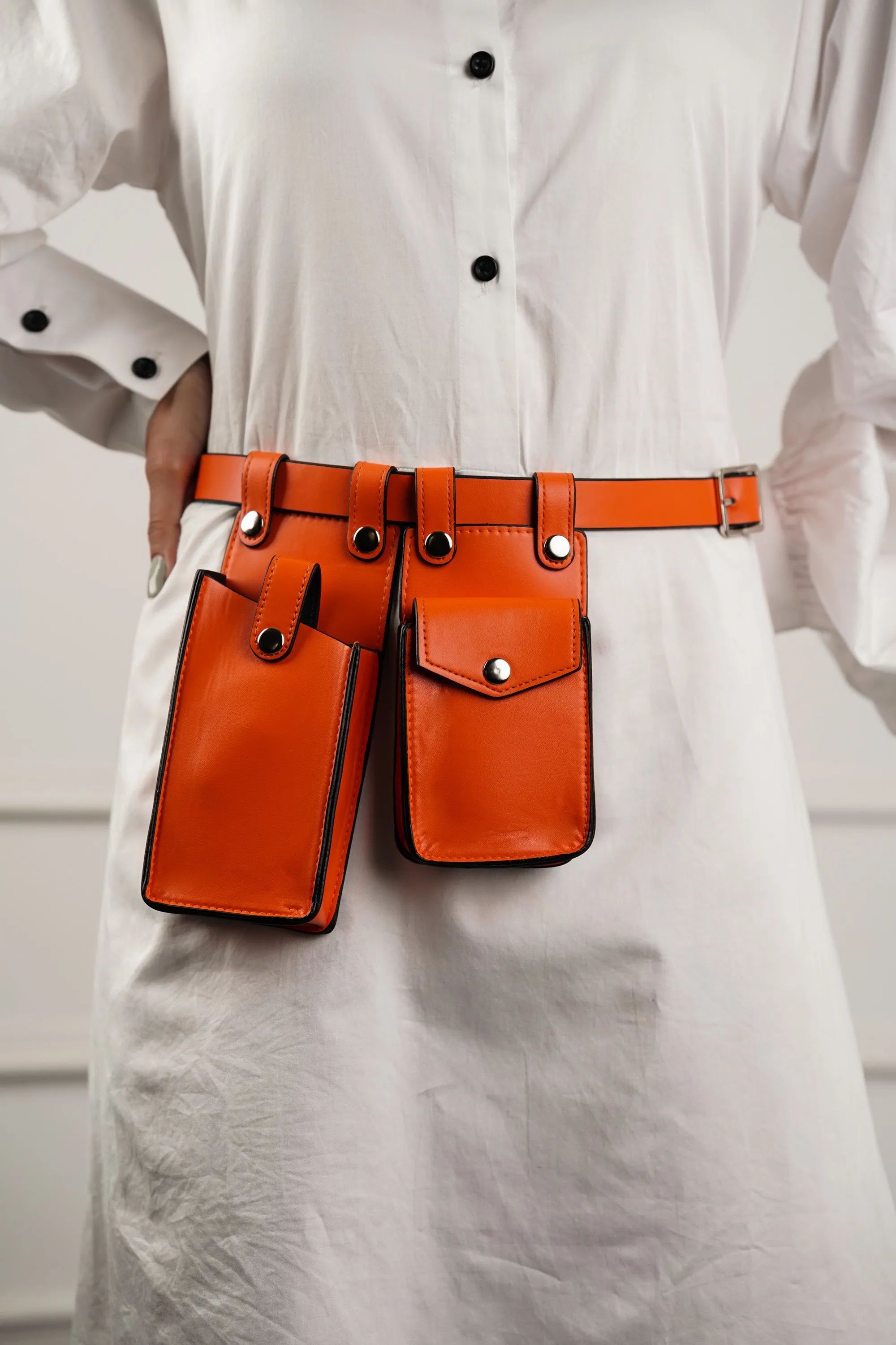 Tangy Snap Waist Belt with Utility Bags