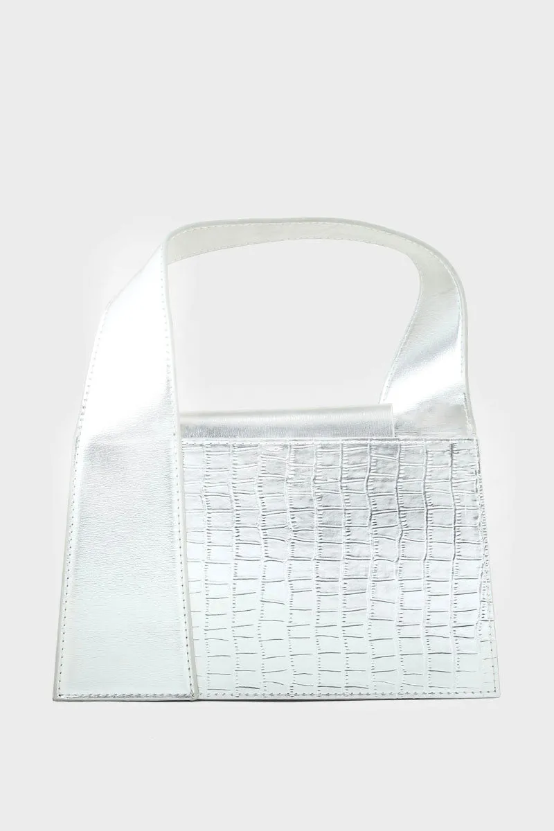 Top Handle Hand Bags BH0032-Silver