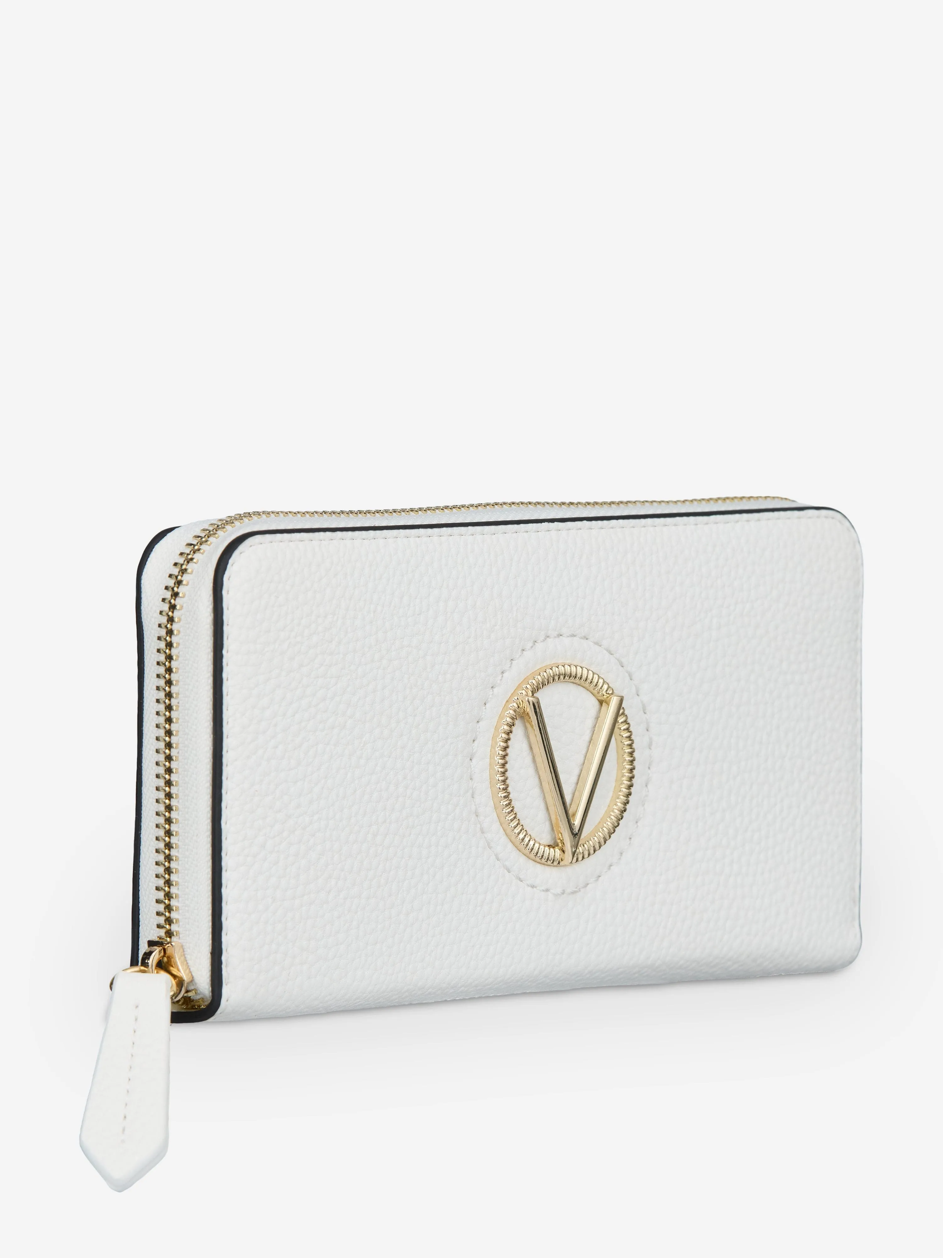 Valentino Girls Katong Zip Around Wallet in White (10cm)