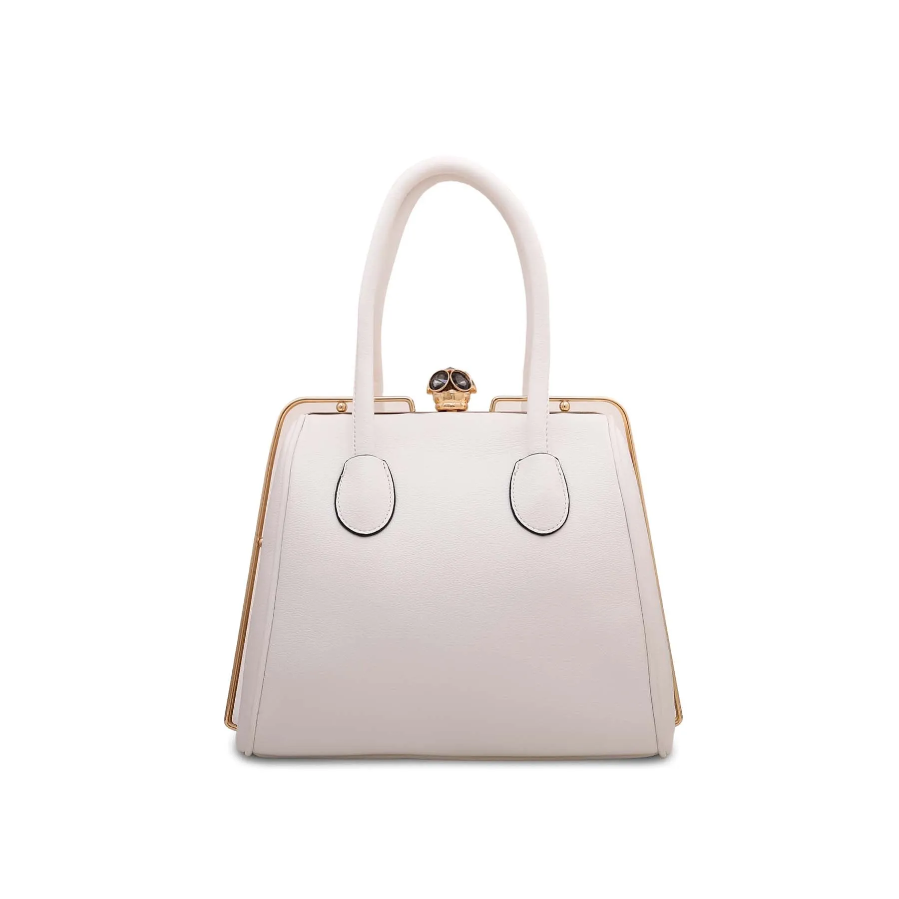 White Fancy Hand Bag P35827